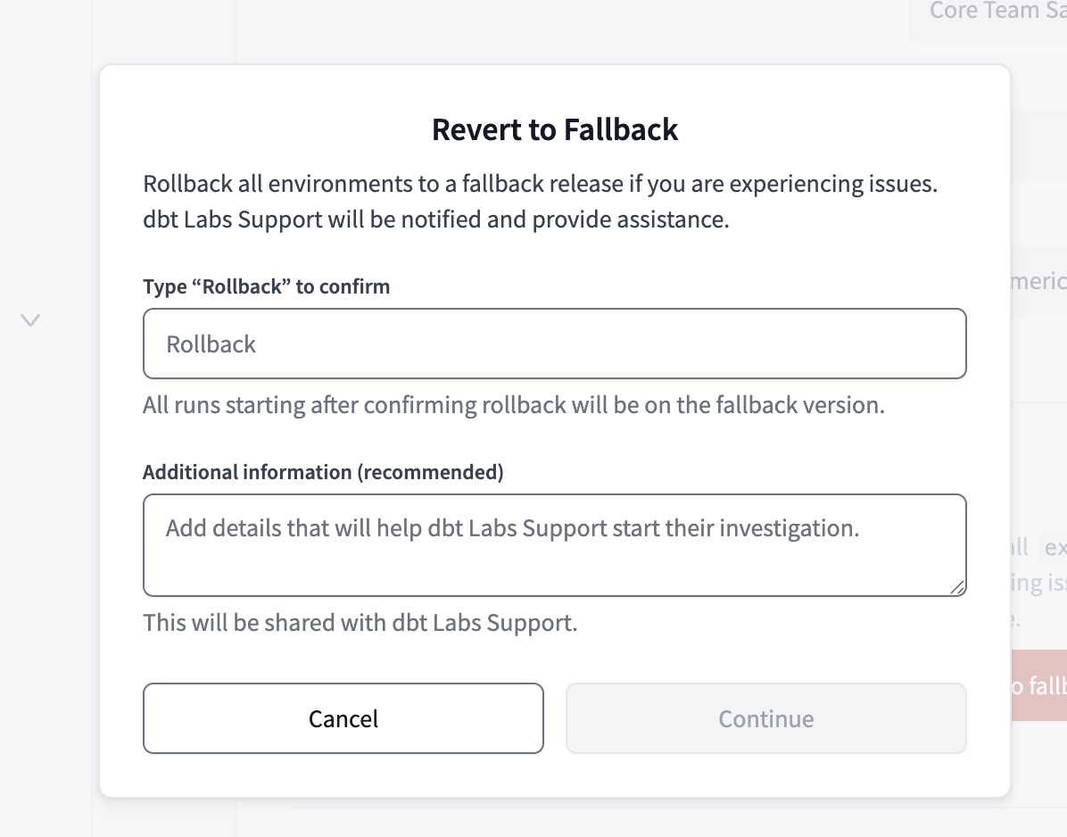 v2 Fallback release track popup in dbt platform v2 Fallback release track popup in dbt platform