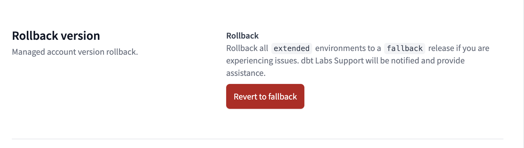 v2 Fallback release track button in dbt platform v2 Fallback release track button in dbt platform