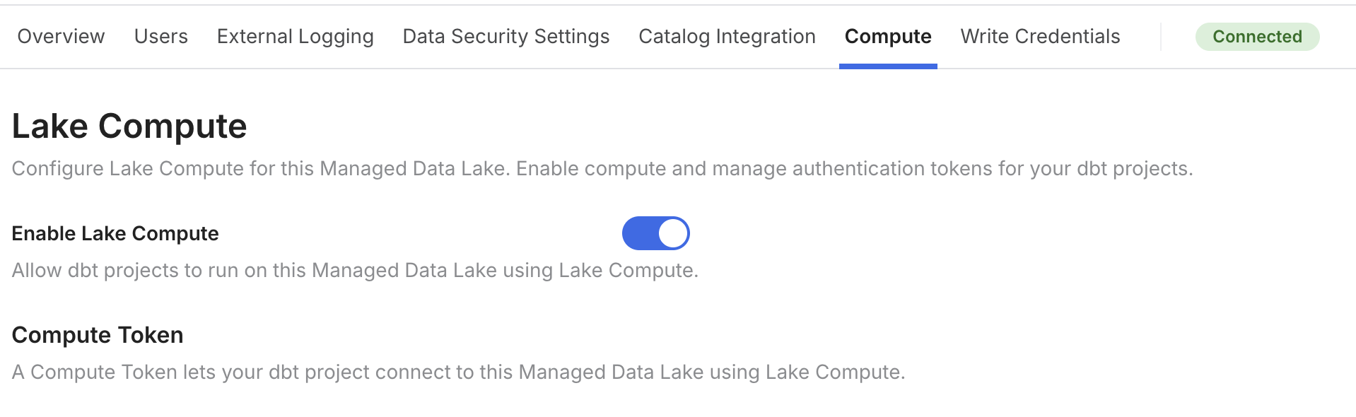 Enable Lake Compute
